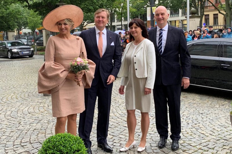 ontvangst door minister president woidke bezoek brandenburg