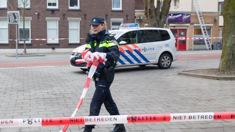 agente bakent gebied af met afzetlint